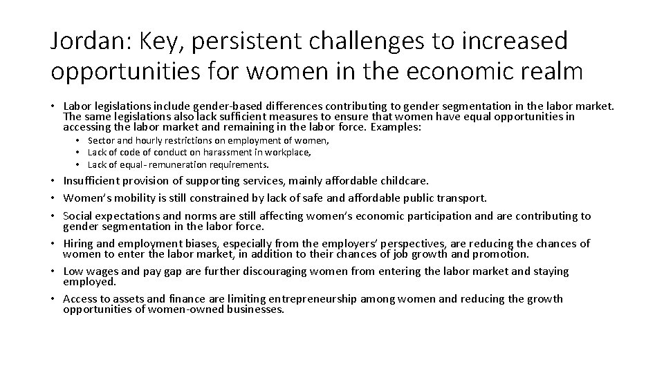 WOMENS ECONOMIC EMPOWERMENT ACTION PLAN Jordan Jordan Our