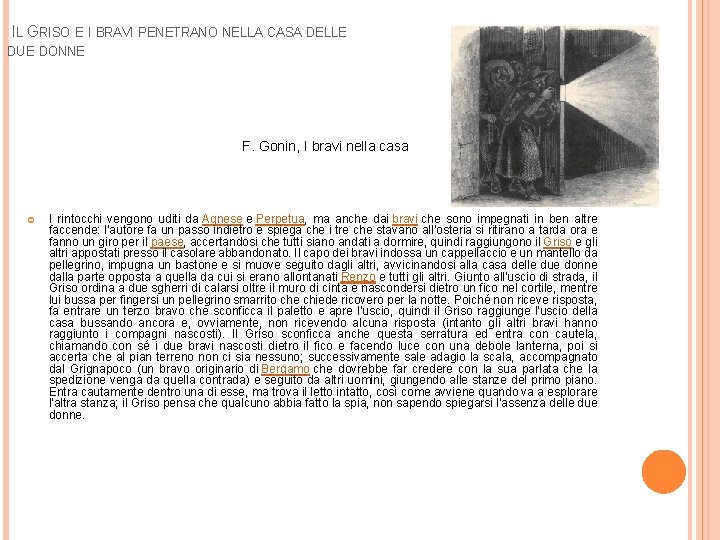 IL GRISO E I BRAVI PENETRANO NELLA CASA DELLE DUE DONNE F. Gonin, I