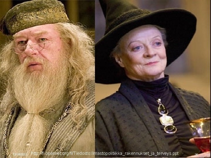 Dumbledore ja Mc. Garmiwa 12/16/2021 http: //fi. opasnet. org/fi/Tiedosto: Ilmastopolitiikka_rakennukset_ja_terveys. ppt 35 