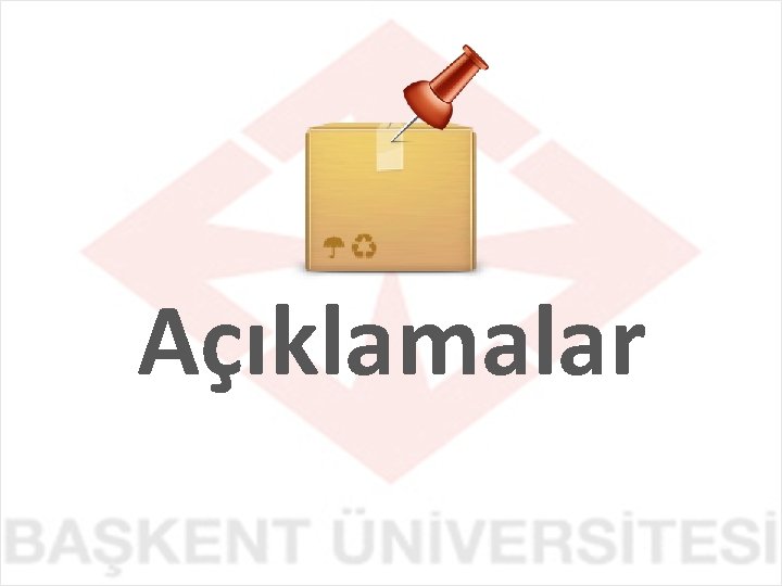 Açıklamalar 