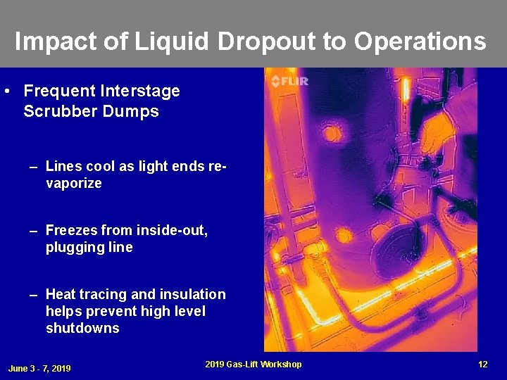 Impact of Liquid Dropout to Operations • Frequent Interstage Scrubber Dumps – Lines cool