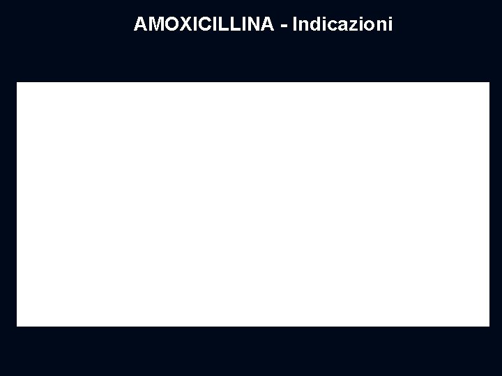 AMOXICILLINA - Indicazioni 