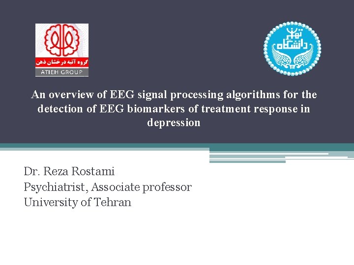 An overview of EEG signal processing algorithms for the detection of EEG biomarkers of