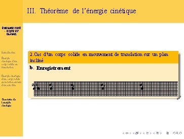 III. Théorème de l’énergie cinétique ÉNERGIE CINÉ - TIQUE ET TRAVAIL Introduction Énergie cinétique