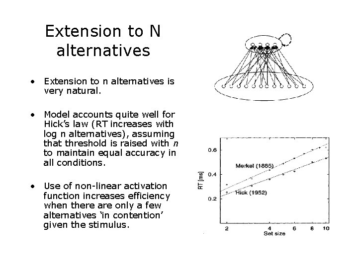 Extension to N alternatives • Extension to n alternatives is very natural. • Model