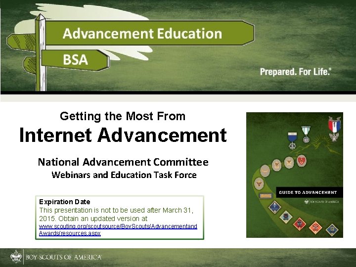 Getting the Most From Internet Advancement National Advancement Committee Webinars and Education Task Force