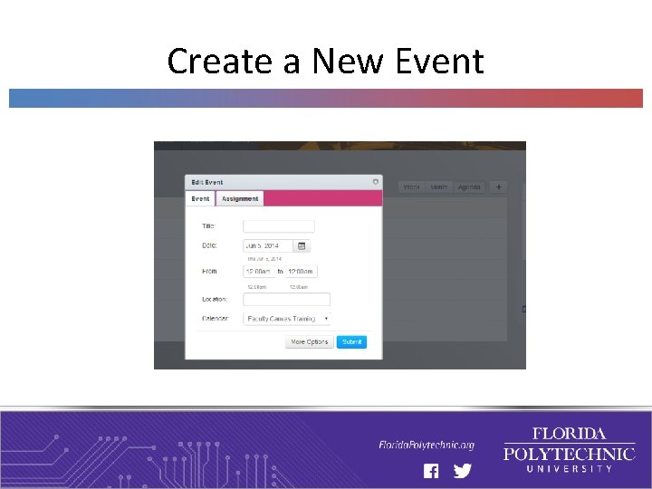 Create a New Event 