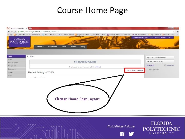 Course Home Page Change Home Page Layout 