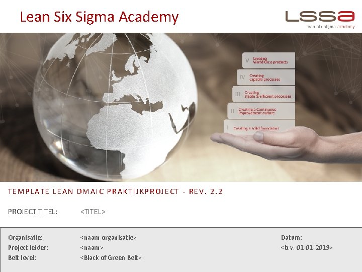 Lean Six Sigma Academy TEMPLATE LEAN DMAIC PRAKTIJKPROJECT - REV. 2. 2 PROJECT TITEL: