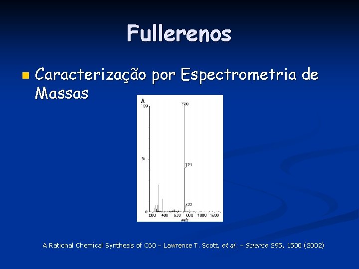 Fullerenos n Caracterização por Espectrometria de Massas A Rational Chemical Synthesis of C 60