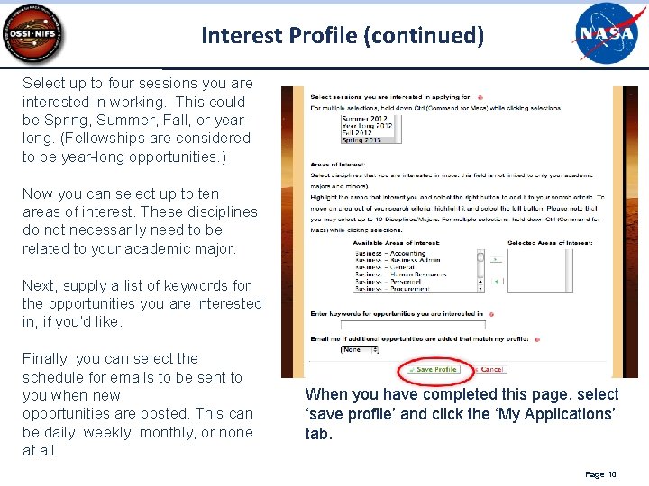 Interest Profile (continued) Select up to four sessions you are interested in working. This Interest Profile (continued) Select up to four sessions you are interested in working. This