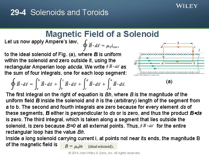 29 -4 Solenoids and Toroids Magnetic Field of a Solenoid Let us now apply