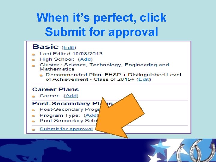 When it’s perfect, click Submit for approval 