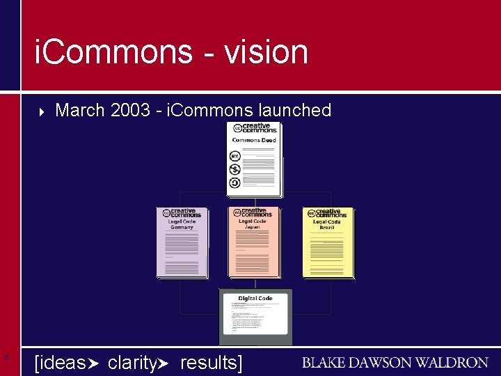 i. Commons - vision 4 5 March 2003 - i. Commons launched [ideas clarity i. Commons - vision 4 5 March 2003 - i. Commons launched [ideas clarity