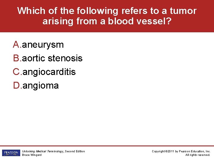 Which of the following refers to a tumor arising from a blood vessel? A.