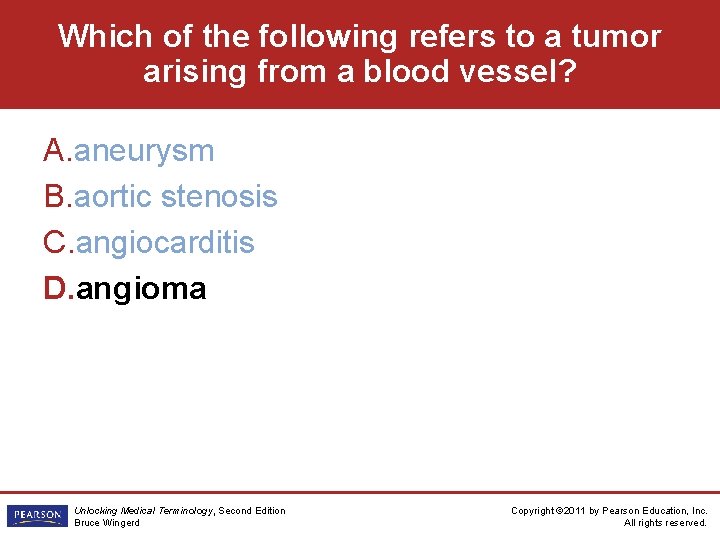 Which of the following refers to a tumor arising from a blood vessel? A.