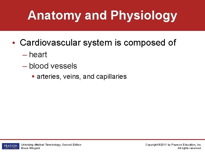 Anatomy and Physiology • Cardiovascular system is composed of – heart – blood vessels