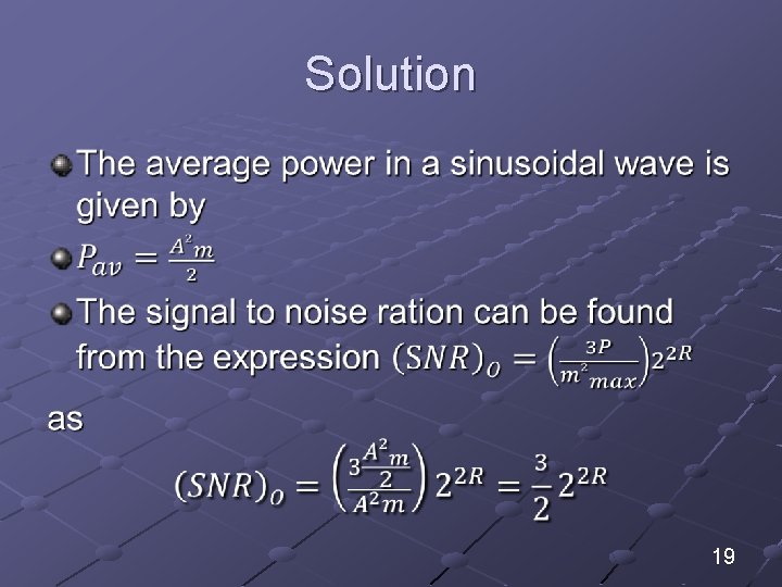 Solution 19 