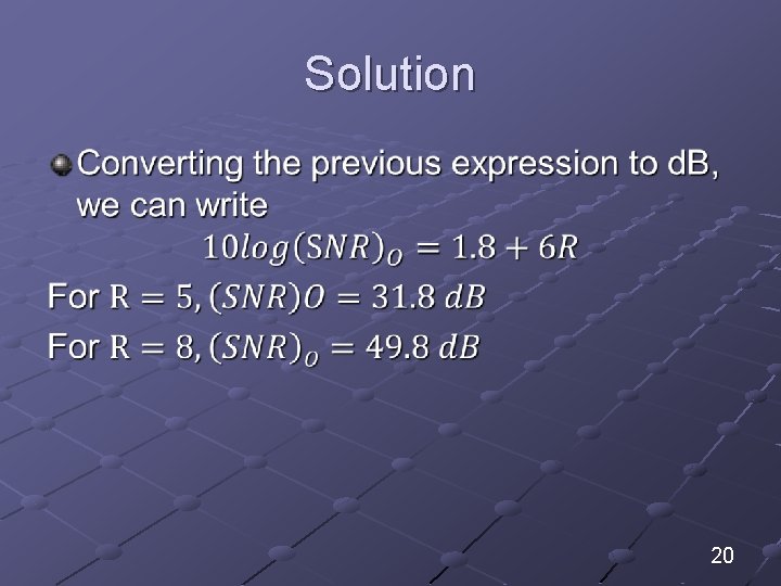 Solution 20 