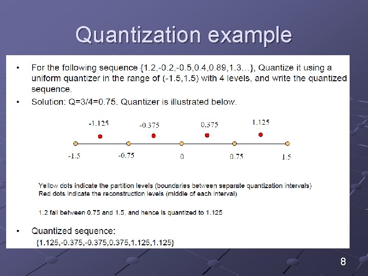 Quantization example 8 