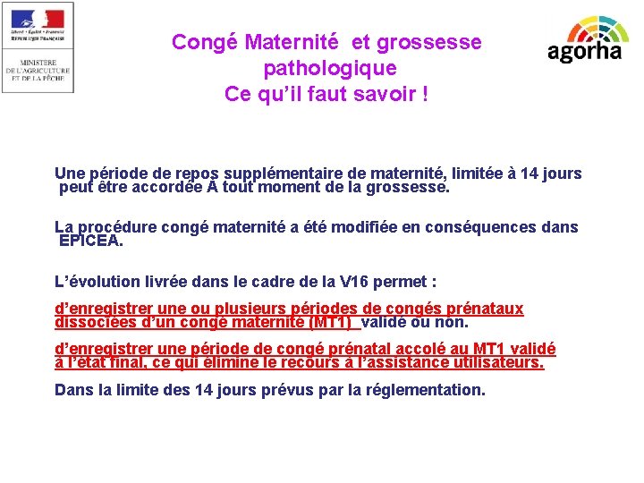 EPICEA Congé Maternité et grossesse pathologique Ce qu’il faut savoir ! Une période de