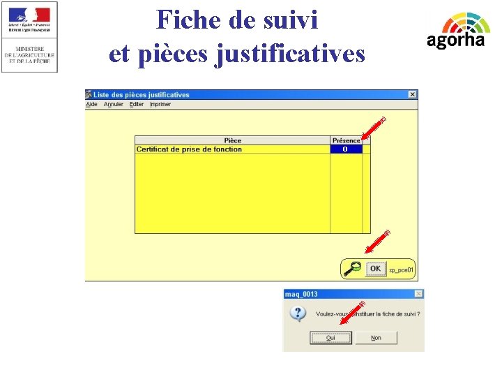 Fiche de suivi et pièces justificatives o sg/srh/misirh 