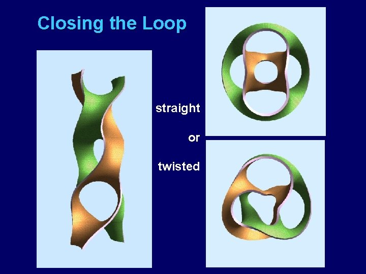 Closing the Loop straight or twisted 