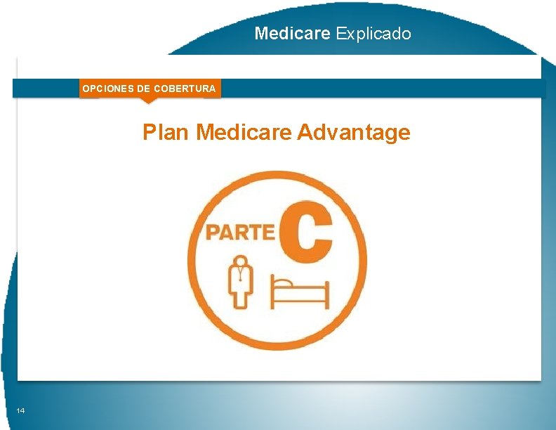 Medicare Explicado OPCIONES DE COBERTURA Plan Medicare Advantage 14 