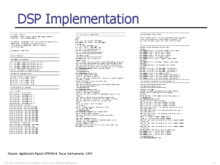 DSP Implementation ; ********************************** ; File Name: FIR 0. ASM ; Originator: Digital control