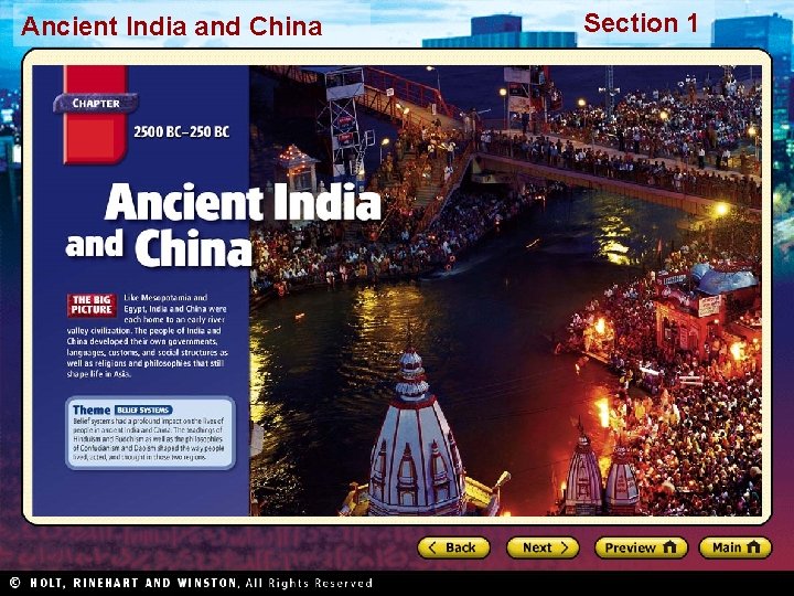 Ancient India and China Section 1 