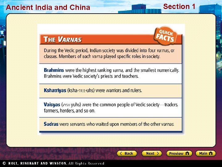 Ancient India and China Section 1 