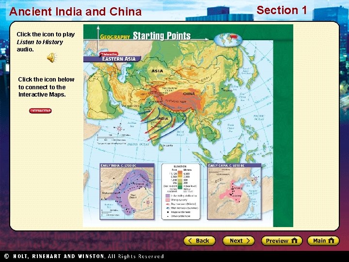 Ancient India and China Click the icon to play Listen to History audio. Click