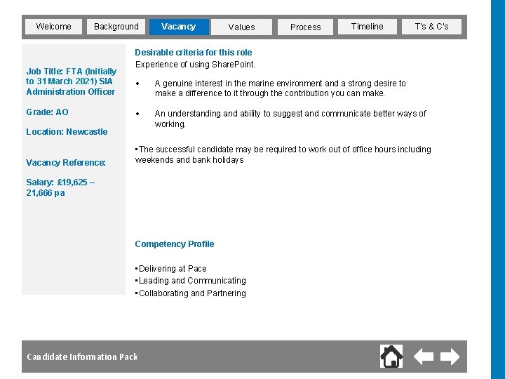 Welcome Background Job Title: FTA (Initially to 31 March 2021) SIA Administration Officer Grade: