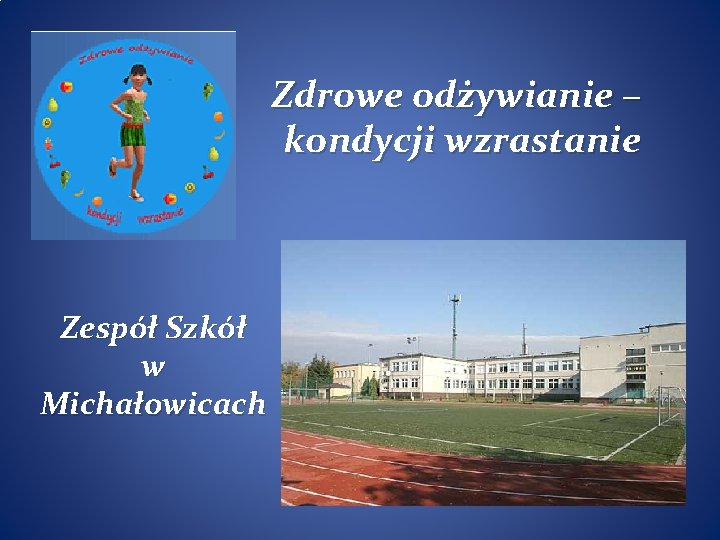 Zdrowe odżywianie – kondycji wzrastanie Zespół Szkół w Michałowicach 