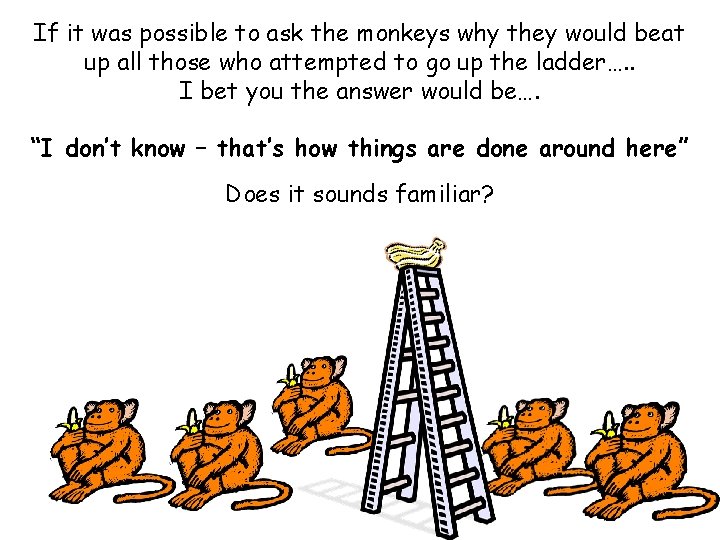 If it was possible to ask the monkeys why they would beat up all