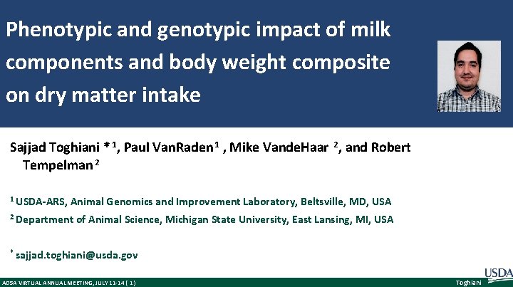Phenotypic and genotypic impact of milk components and body weight composite on dry matter