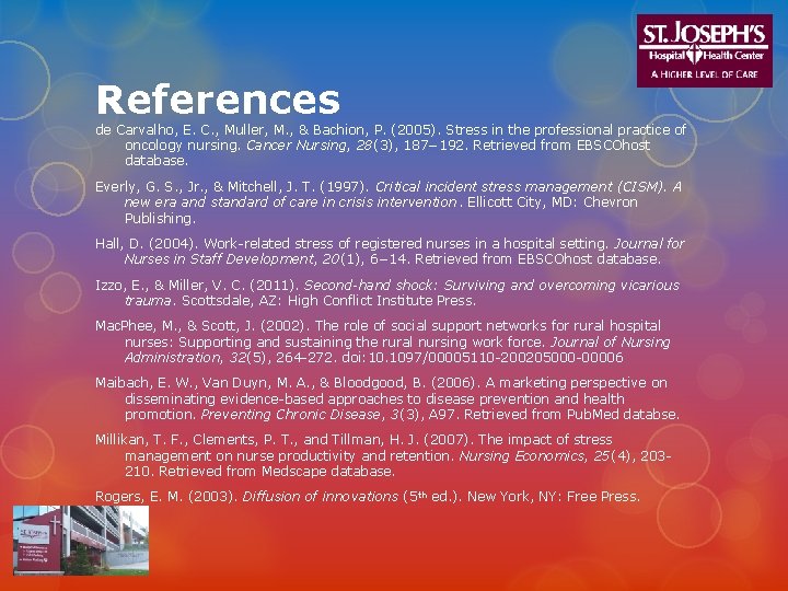 References de Carvalho, E. C. , Muller, M. , & Bachion, P. (2005). Stress