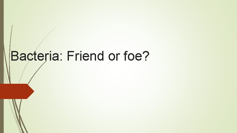 Bacteria: Friend or foe? 