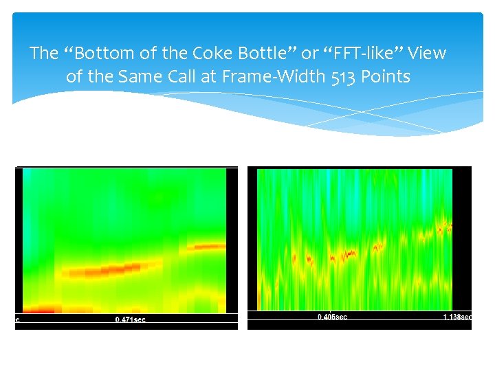 The “Bottom of the Coke Bottle” or “FFT-like” View of the Same Call at The “Bottom of the Coke Bottle” or “FFT-like” View of the Same Call at