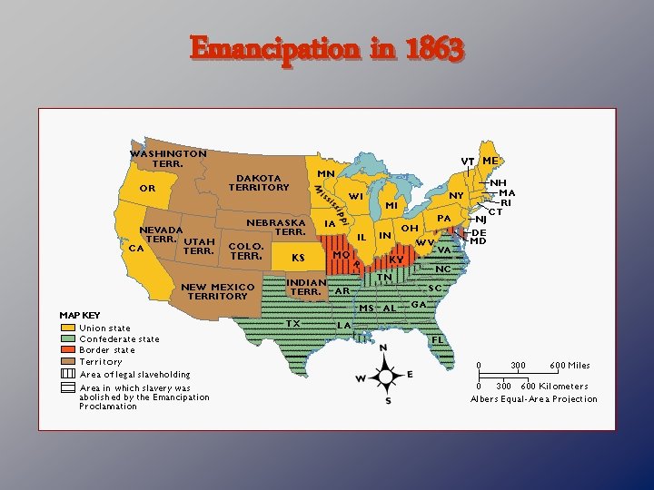 Emancipation in 1863 