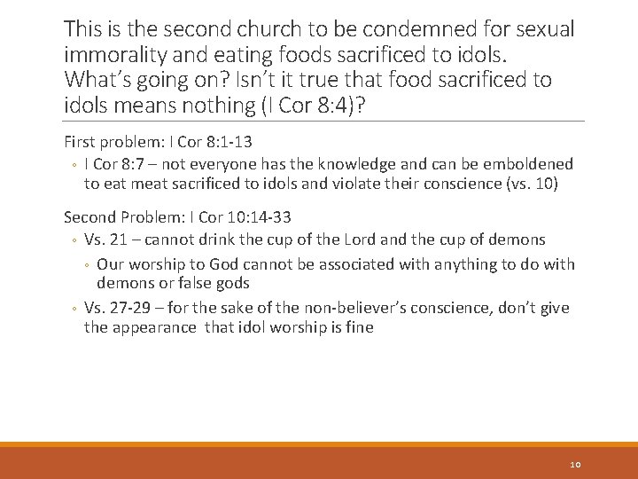 This is the second church to be condemned for sexual immorality and eating foods