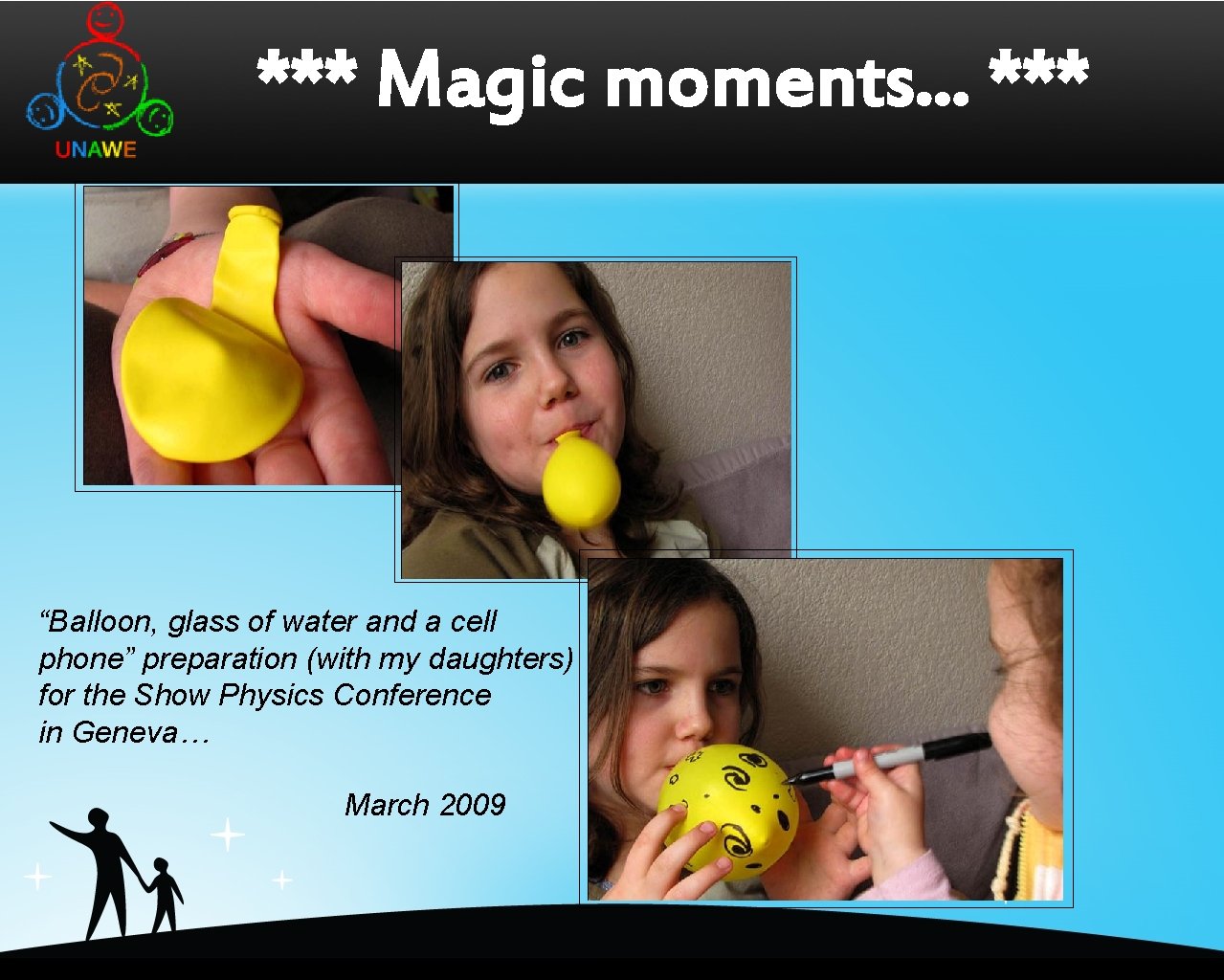 *** Magic moments. . . *** “Balloon, glass of water and a cell phone”
