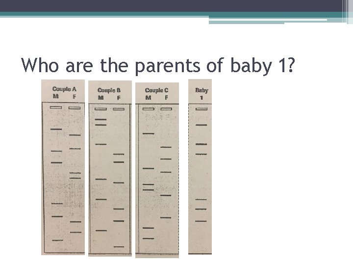 Who are the parents of baby 1? 
