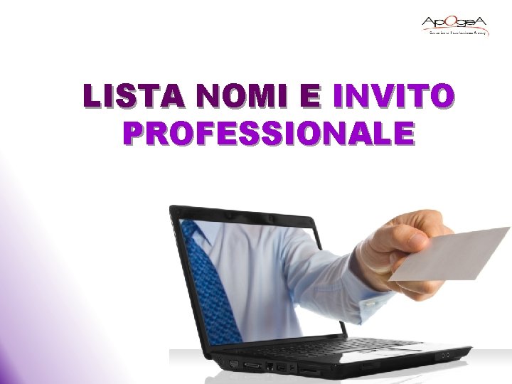 LISTA NOMI E INVITO PROFESSIONALE 