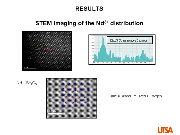 RESULTS STEM imaging of the Nd 3+ distribution Nd 3+: Sc 2 O 3