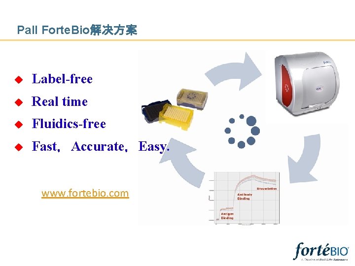 Pall Forte. Bio解决方案 u Label-free u Real time u Fluidics-free u Fast，Accurate，Easy. www. fortebio.