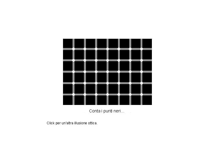 Conta i punti neri… Click per un’altra illusione ottica. 