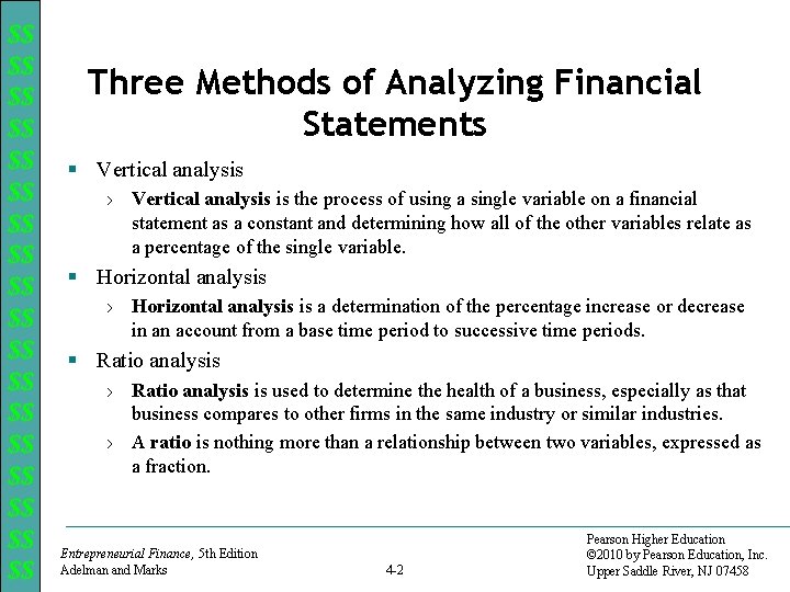 $$ $$ $$ $$ $$ Three Methods of Analyzing Financial Statements § Vertical analysis