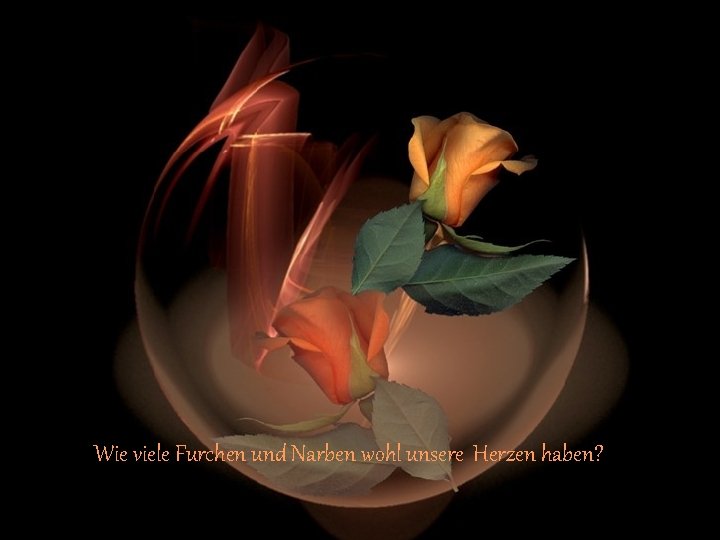Wie viele Furchen und Narben wohl unsere Herzen haben? 