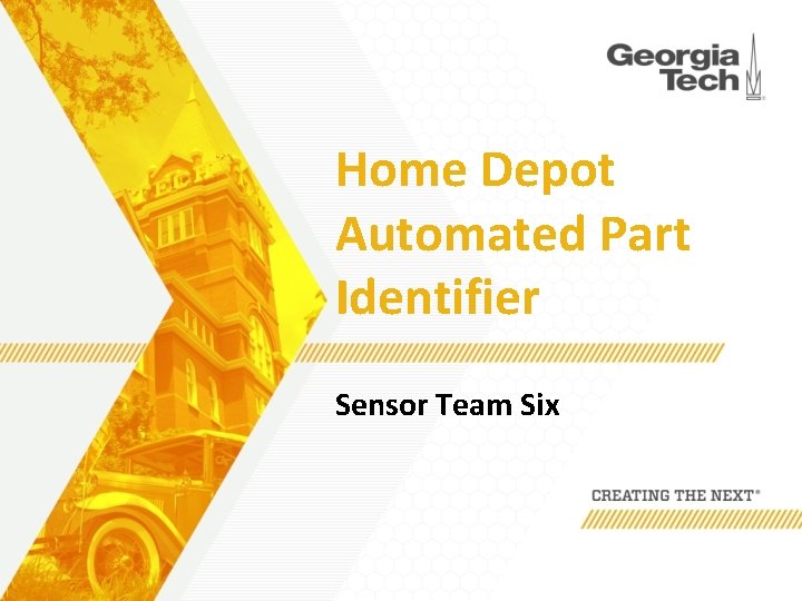 Home Depot Automated Part Identifier Sensor Team Six 
